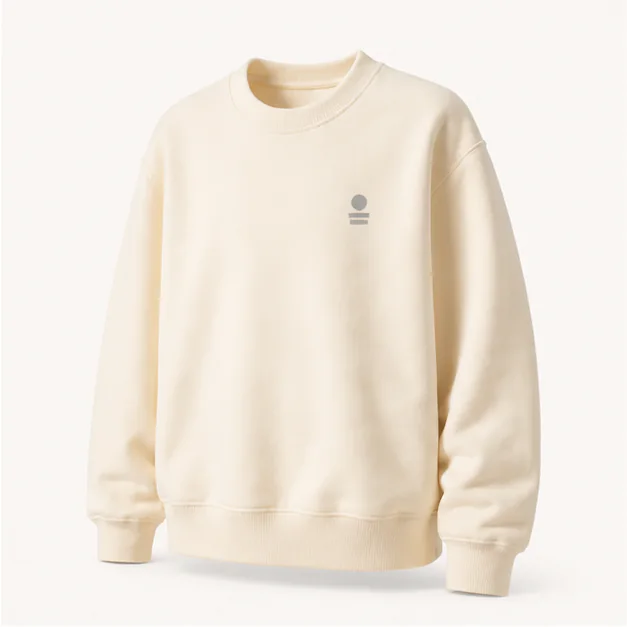 Cotton Double-Knit Crewneck — 201
