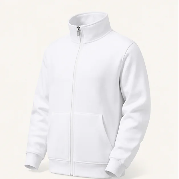 Stand-Collar Fleece Sweatshirt