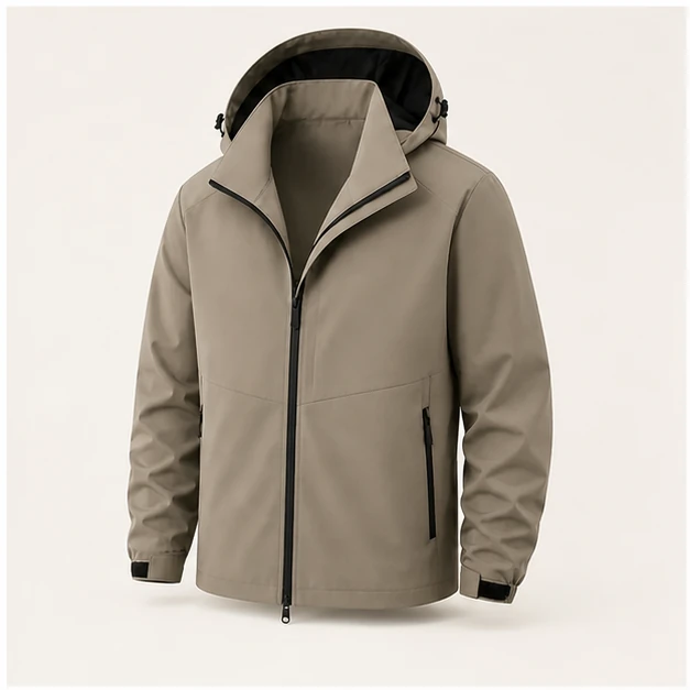 Detachable-Hood Shell Jacket