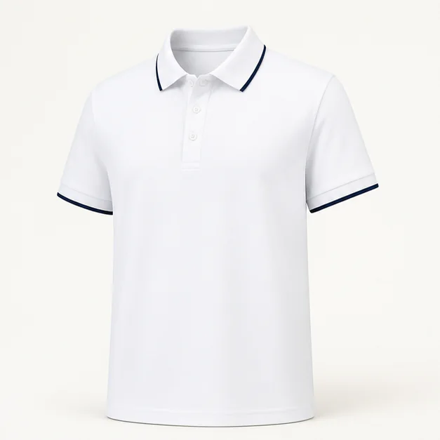 Contrast-Trim Team Polo Shirt