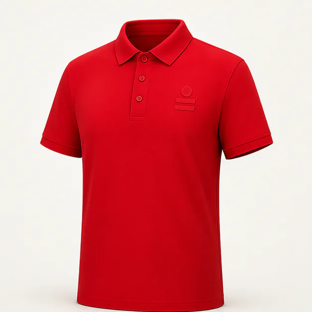 Solid Short-Sleeve Polo Shirt — T1
