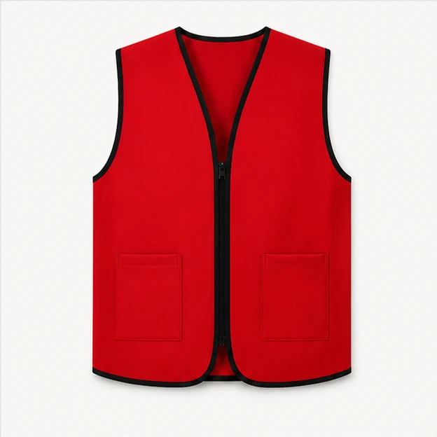 Bound-Edge Zip Vest